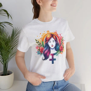 Soft Female Symbol Short Sleeve Tee - Unisex Cotton - Dipaliz - T-shirts