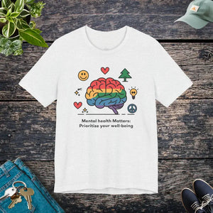 Mental Health Awareness Unisex Jersey Short Sleeve Tee - Dipaliz - Ash / s - T-shirts