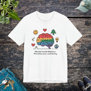 Mental Health Awareness Unisex Jersey Short Sleeve Tee - Dipaliz - White / s - T-shirts