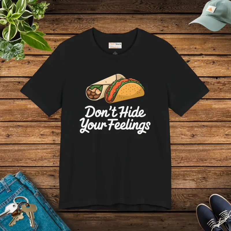 Unisex Jersey Tee Celebrates your Taco and Burrito Passion - Black / s T-shirt