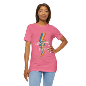 Unisex Jersey Tee with Ribbed Knit Collar Long-lasting Prints - Dipaliz - Charity Pink / s - T-shirts
