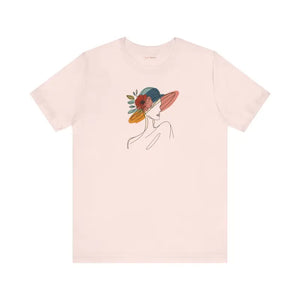 Unisex Jersey Tee - Floral Hat Design Enchanting Art - Dipaliz - Soft Pink / s - T-shirts