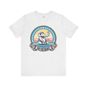 Jersey Tee Elephant Design Positive Energy Shirt - Dipaliz - Ash / Xs - T-shirts