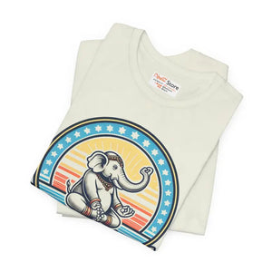 Jersey Tee Elephant Design Positive Energy Shirt - Dipaliz - T-shirts