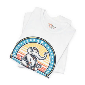 Jersey Tee Elephant Design Positive Energy Shirt - Dipaliz - T-shirts