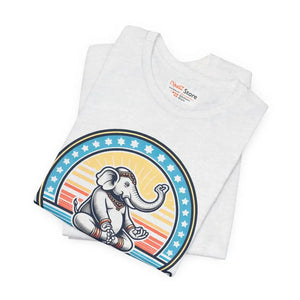 Jersey Tee Elephant Design Positive Energy Shirt - Dipaliz - T-shirts