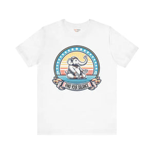Jersey Tee Elephant Design Positive Energy Shirt - Dipaliz - White / Xs - T-shirts