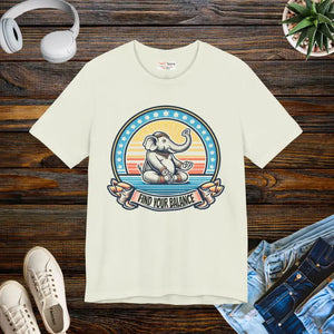 Jersey Tee Elephant Design Positive Energy Shirt - Dipaliz - T-shirts