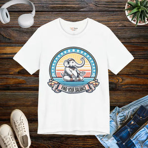 Jersey Tee Elephant Design Positive Energy Shirt - Dipaliz - T-shirts