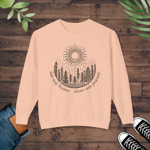 Lightweight Crewneck Sweatshirt for Nature Lovers - Dipaliz - Peachy / s - Sweatshirts