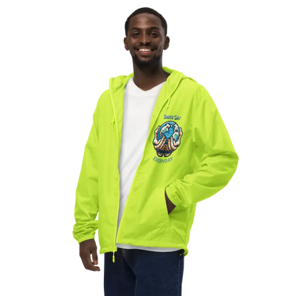 Unisex Lightweight Zip Windbreaker for Earth Day Explorations - Jackets