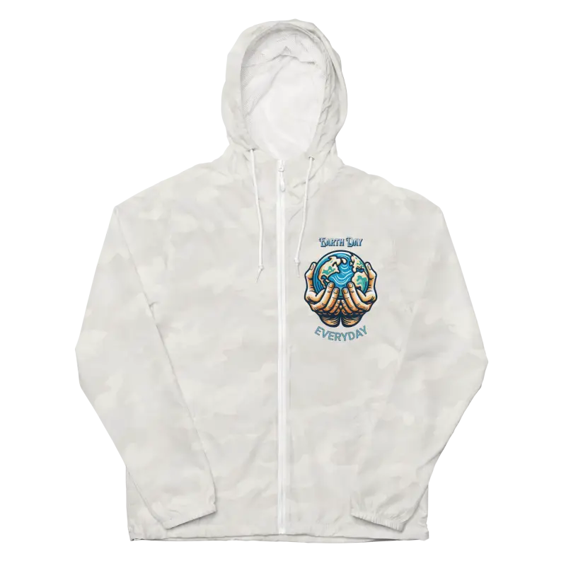 Unisex Lightweight Zip Windbreaker for Earth Day Explorations - Jackets