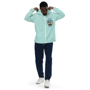 Lightweight Zip Windbreaker for Earth Day Explorations - Dipaliz - Aqua/white Zipper / Xs - Windbreakers