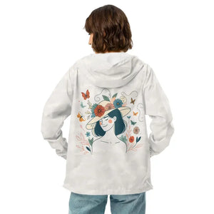Unisex Lightweight Zip Windbreaker Floral Butterfly Magic - Dipaliz - Windbreakers