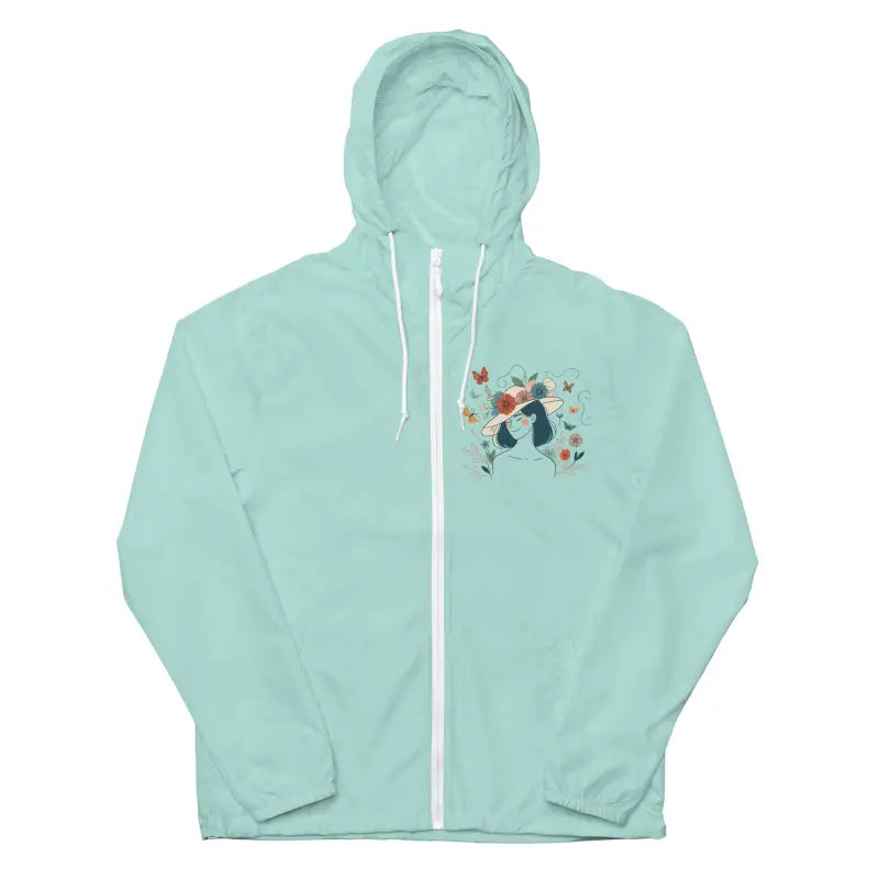 Unisex Lightweight Windbreaker with Floral Butterfly Magic Hat