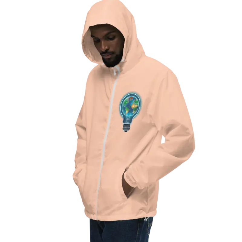 Elevate your Outdoors with the Ultimate Unisex Lightweight Zip Windbreaker - Blush/white Zipper / Xs Jackets