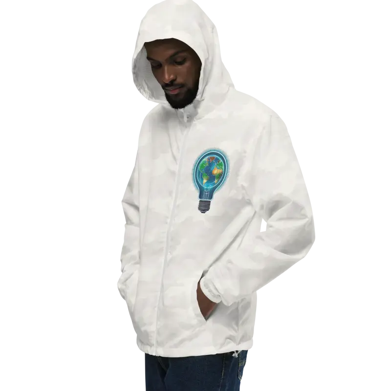 Elevate your Outdoors with the Ultimate Unisex Lightweight Zip Windbreaker - White Camo / Xs Jackets