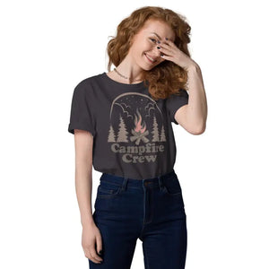 Unisex Organic Cotton Campfire Crew Tee - Eco-chic Style - Dipaliz - Anthracite / s - T-shirts