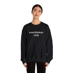 Embroidered Overthinker Club Ultra Cozy Crewneck - Dipaliz - Sweatshirts