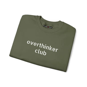 Embroidered Overthinker Club Ultra Cozy Crewneck - Dipaliz - Sweatshirts