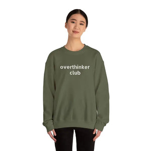Embroidered Overthinker Club Ultra Cozy Crewneck - Dipaliz - Sweatshirts