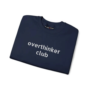 Embroidered Overthinker Club Ultra Cozy Crewneck - Dipaliz - Sweatshirts