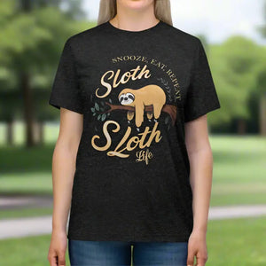 Unisex Sloth Tee Repeat Triblend Comfort Style Dipaliz - T-shirts