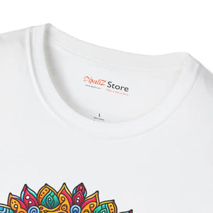 Vibrant Softstyle t Shirt - Colorful Mandal Art - Dipaliz - T-shirts