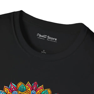 Vibrant Softstyle t Shirt - Colorful Mandal Art - Dipaliz - T-shirts