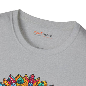 Vibrant Softstyle t Shirt - Colorful Mandal Art - Dipaliz - T-shirts