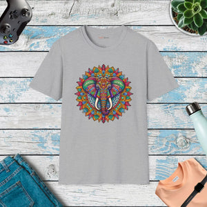 Vibrant Softstyle t Shirt - Colorful Mandal Art - Dipaliz - T-shirts