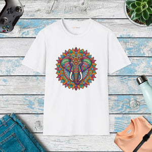 Vibrant Softstyle t Shirt - Colorful Mandal Art - Dipaliz - T-shirts
