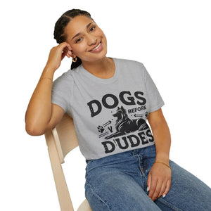 Dogs Before Dudes Unisex Softstyle T-shirt - Dipaliz - T-shirts