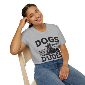 Unisex Softstyle T-shirt - Dogs Before Dudes Graphic - Dipaliz - T-shirts