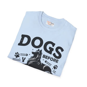 Unisex Softstyle T-shirt - Dogs Before Dudes Graphic - Dipaliz - T-shirts