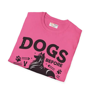 Unisex Softstyle T-shirt - Dogs Before Dudes Graphic - Dipaliz - T-shirts