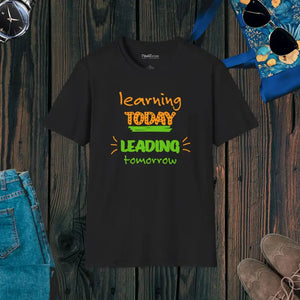 Learn Today Lead Tomorrow T-shirt - Motivational Comfort - Dipaliz - Black / s - T-shirts
