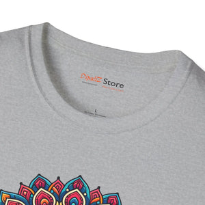 Soft Unisex Softstyle t Shirt - Elephant Mandal Art - Dipaliz - T-shirts