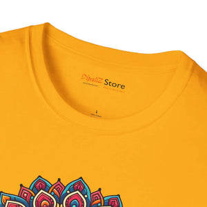 Soft Unisex Softstyle t Shirt - Elephant Mandal Art - Dipaliz - T-shirts