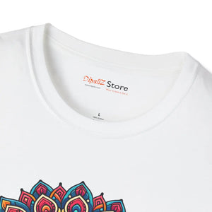 Soft Unisex Softstyle t Shirt - Elephant Mandal Art - Dipaliz - T-shirts