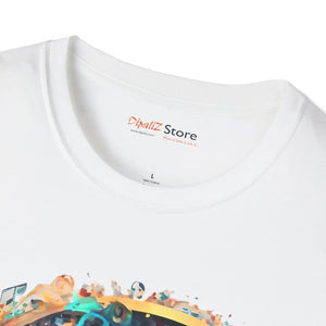 Musical Notes Unisex Softstyle t Shirt Cotton - Dipaliz - T-shirts