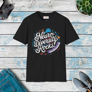 Unisex Softstyle T-shirt Neurodiversity Rocks - Dipaliz - T-shirts - s
