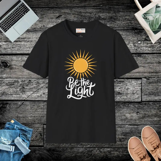 Shine Bright All Day: Unisex Softstyle T-shirt Essentials - Black / s T-shirt