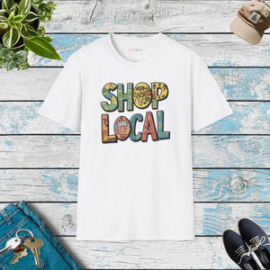 T-shirt - Shop Local Unisex Softstyle Tee Fashion Game-changer - Dipaliz White / s