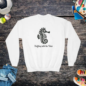 Seahorse Sweatshirt Cozy Fit - Drifting with the Tides - Dipaliz - White / Xs - Sweatshirts