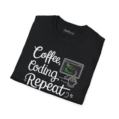 Coffee Coding Repeat T-shirt: Geek out in Style! - T-shirt