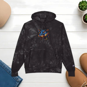 Color Burst Hoodie - Sunset Orange Spiral - Dipaliz Pro Softness - s / Black - Hoodies