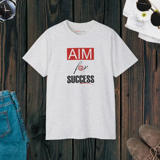 Aim for Success Unisex Ultra Cotton Tee - Ash / s T-shirt