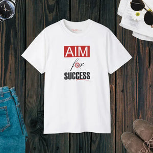 Women’s Fashion T-shirt Aim for Success Sustainable Style - Dipaliz - White / s - T-shirts