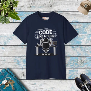 Code Champs Unisex Ultra Cotton Tee - Bold Coder Style - Dipaliz - Navy / s - T-shirts